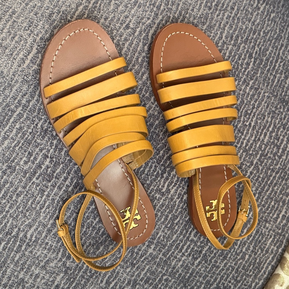 Tory Burch Patos Ankle Wrap Sandals Sz 8